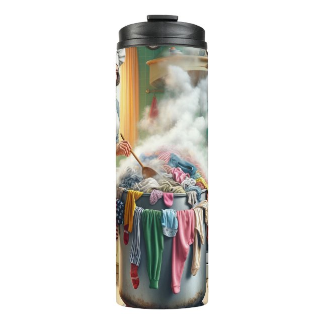 Mum is on the brink of a nervous breakdown.  thermal tumbler (Front)