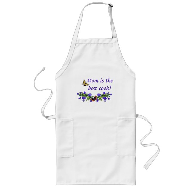 Mum Is The Best Cook! Long Apron (Front)