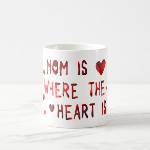 mum is where the heart is bokeh coffee mug