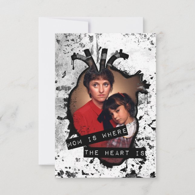 mum is where the heart is invitation (Front)