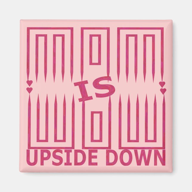 Mum Is Wow Upside Down-Magnet Magnet (Front)