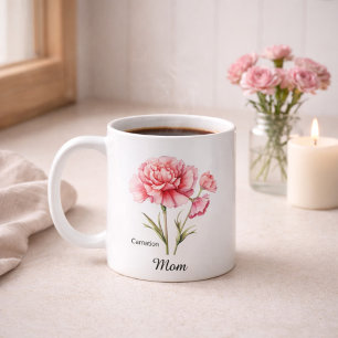 Mum January Birth Flower Coffee Mug