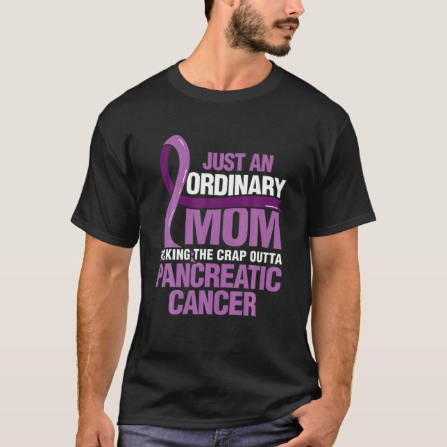 Mum Kicking The Crap Outta Pancreatic Cancer T-Shirt (Front)