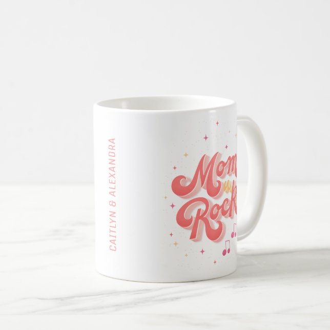 Mum Kids Name Personalised Typography mug (Front Right)
