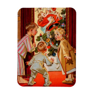 Mum Kisses Santa Claus Magnet