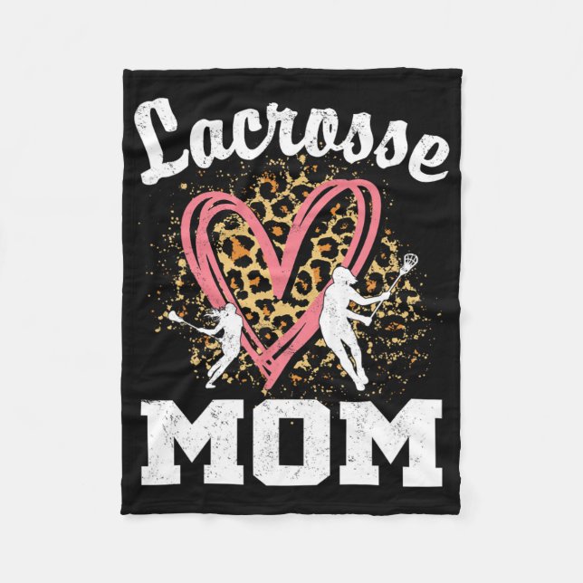 Mum Leopard Heart Matching Mothers Day  Fleece Blanket (Front)