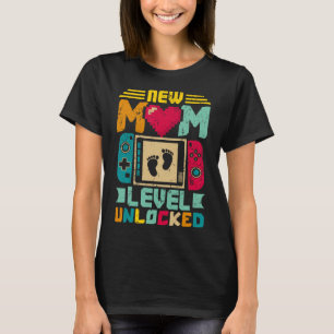 Mum Level Unlocked I Levelled Up To Mummy New Mum T-Shirt