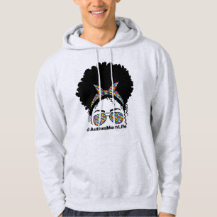 Mum Life Autism Awareness Mama Women Face Tee. Thi Hoodie