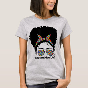 Mum Life Autism Awareness Mama Women Face Tee. Thi T-Shirt