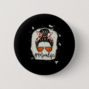 Mum Life Bysketbyll Bleached Bysketbyll Mother 6 Cm Round Badge