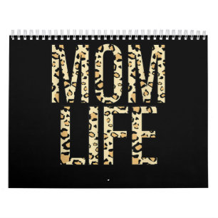 mum life cheetah leopard print gift calendar