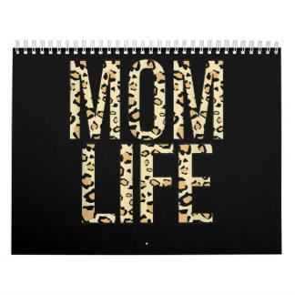 mum life cheetah leopard print gift calendar