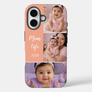 Mum Life Custom 3 Photo iPhone 16 Case