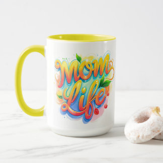 Mum Life Custom Name Mug – Lemonade Inspired Desig