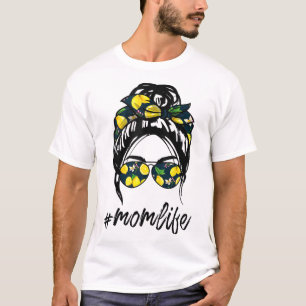 Mum Life for women yellow lemon Sunglasses & Banda T-Shirt