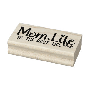 Mum life is the best life rubber stamp