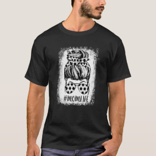 Mum Life Messy Bun Soccer Mum Bandanna Mothers Day T-Shirt