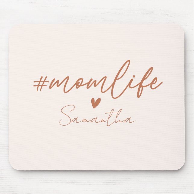 Mum Life - Rustic Charm Design Mouse Pad (Front)