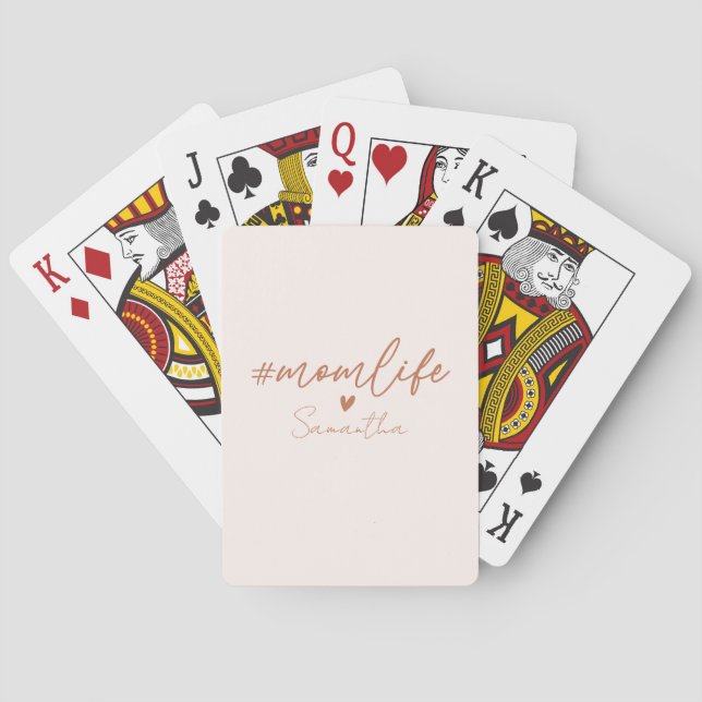 Mum Life - Rustic Charm Design Playing Cards (Back)