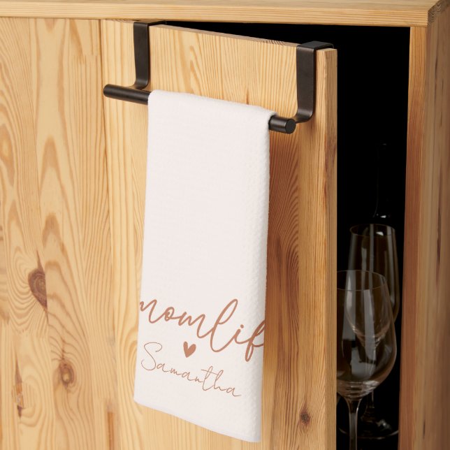 Mum Life - Rustic Charm Design Tea Towel (Thirds Fold)