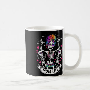 Mum Life Skull Skeleton Mum Cute Retro Mothers Day Coffee Mug