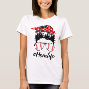 Mum Life Softball Baseball Momlife Mothers Day T-Shirt