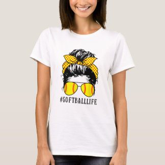 Mum Life Softball Baseball Mum Mothers Day T-Shirt