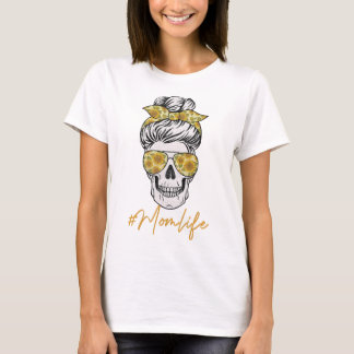 Mum Life Sugar Skull Sunflower Women T-Shirt