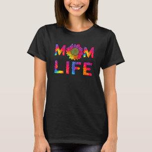Mum Life Sunflower Tie Dye Hippie Mummy Mothers D T-Shirt