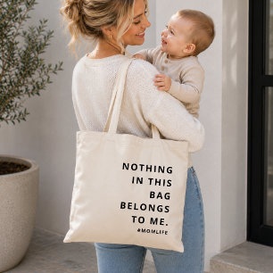 Mum Life Tote Bag   Funny Motherhood Quote Gift