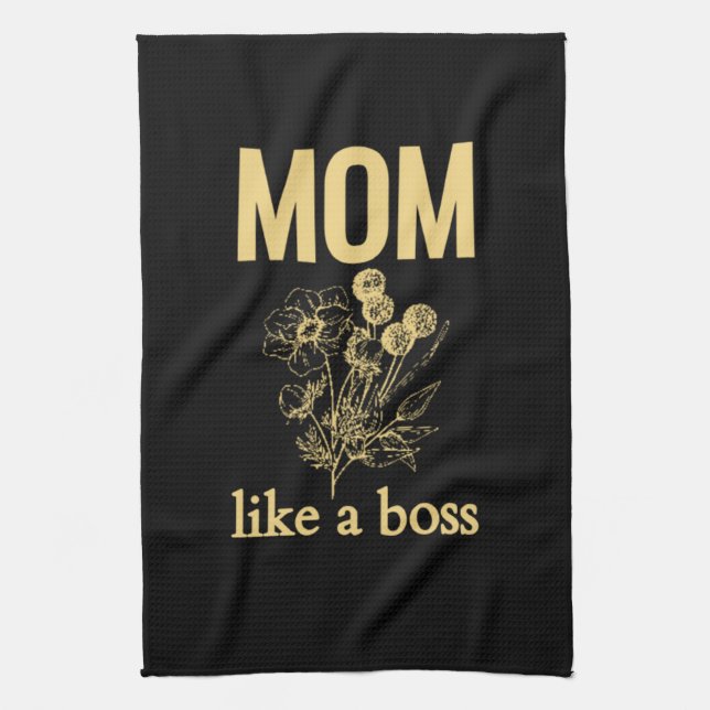 Mum Like a Boss Mother's Day Kitchen Towel (Vertical)