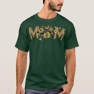 Mum Lips Leopard Sunflower Bee Design For Mothers T-Shirt