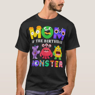 Mum Little Monster Kids 1st Birthday Party Family  T-Shirt