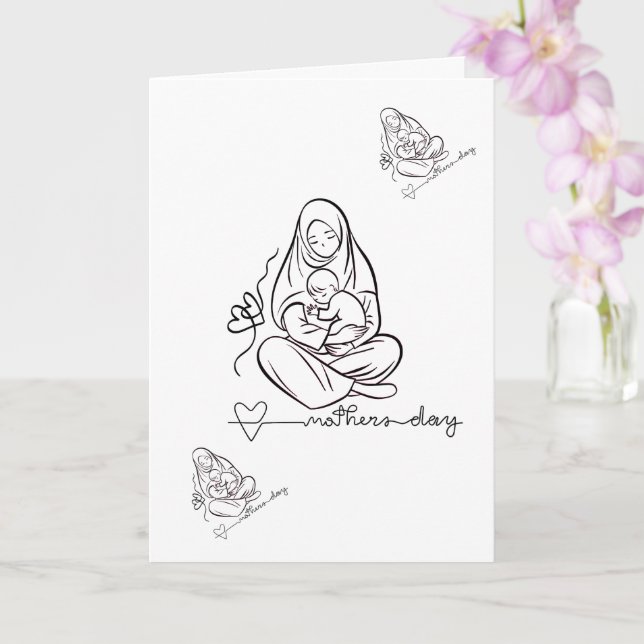Mum Love  Beautiful Design Card (Orchid)