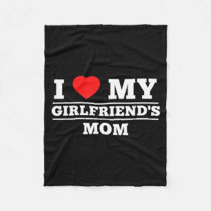 Mum love girlfriend's mum funny mother's day meet fleece blanket