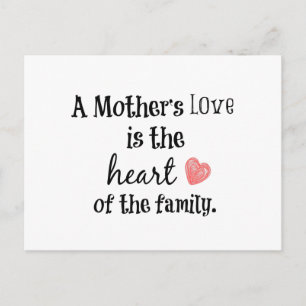 Mum Love Quote Postcard