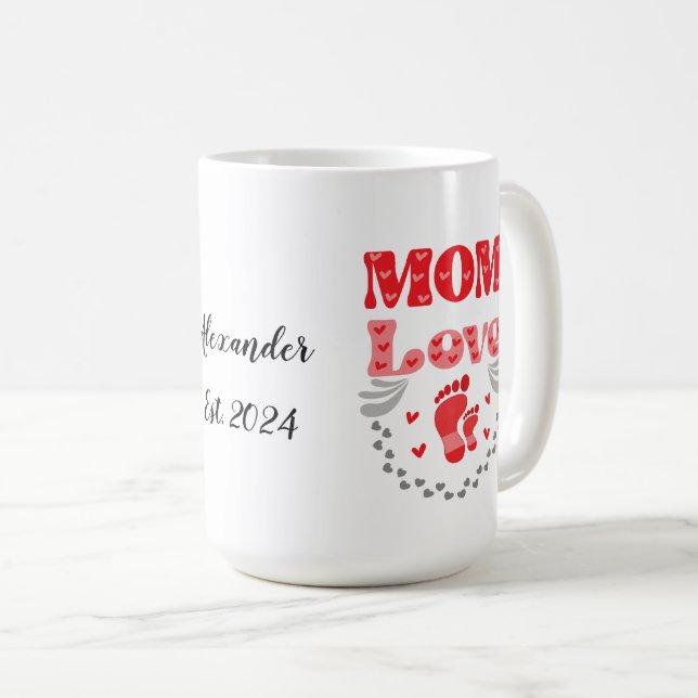 Mum Love Scented Jar Candle Coffee Mug (Front Right)