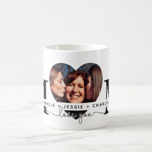 Mum Love You   Heart Photo Mother's Day Coffee Mug