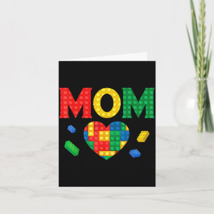 Mum lover master builder building bricks blocks card