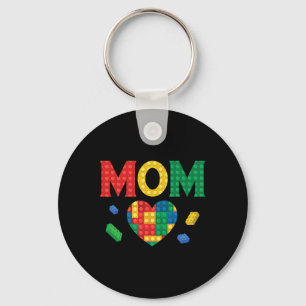 Mum Lover Master Builder Building Bricks Blocks Mo Key Ring