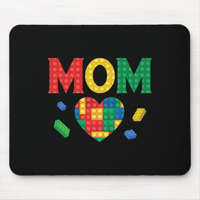 Mum Lover Master Builder Building Bricks Blocks Mo Mouse Pad (Front)