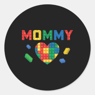 Mum Lover Master Builder Mothers Day Family Matchi Classic Round Sticker