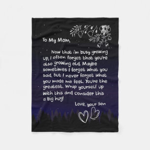 Mum Lovers To My Mum I Love You Very Much Fleece Blanket