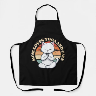 Mum Loves Cats and Yoga Apron