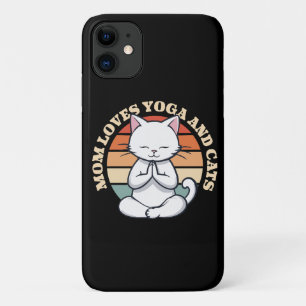  Mum Loves Cats and Yoga iPhone 11 Case