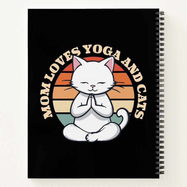  Mum Loves Cats and Yoga Notebook (Back)
