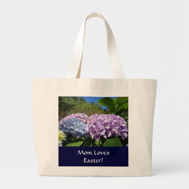 Mum Loves Easter! Tote bag Hydrangea Flowers (Front)