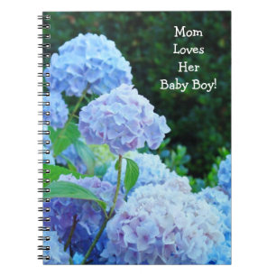 Mum Loves Her Baby Boy! notebooks Blue Green