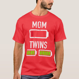 Mum low battery twins full battery T-Shirt
