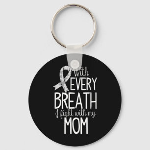 Mum Lung Cancer Awareness T Shirt Women Men Kids Key Ring